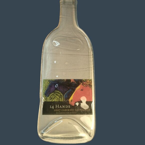 Treasures Of The Vine Cheese Board 14 Hands Wine Bottle Upcycled - Picture 1 of 7